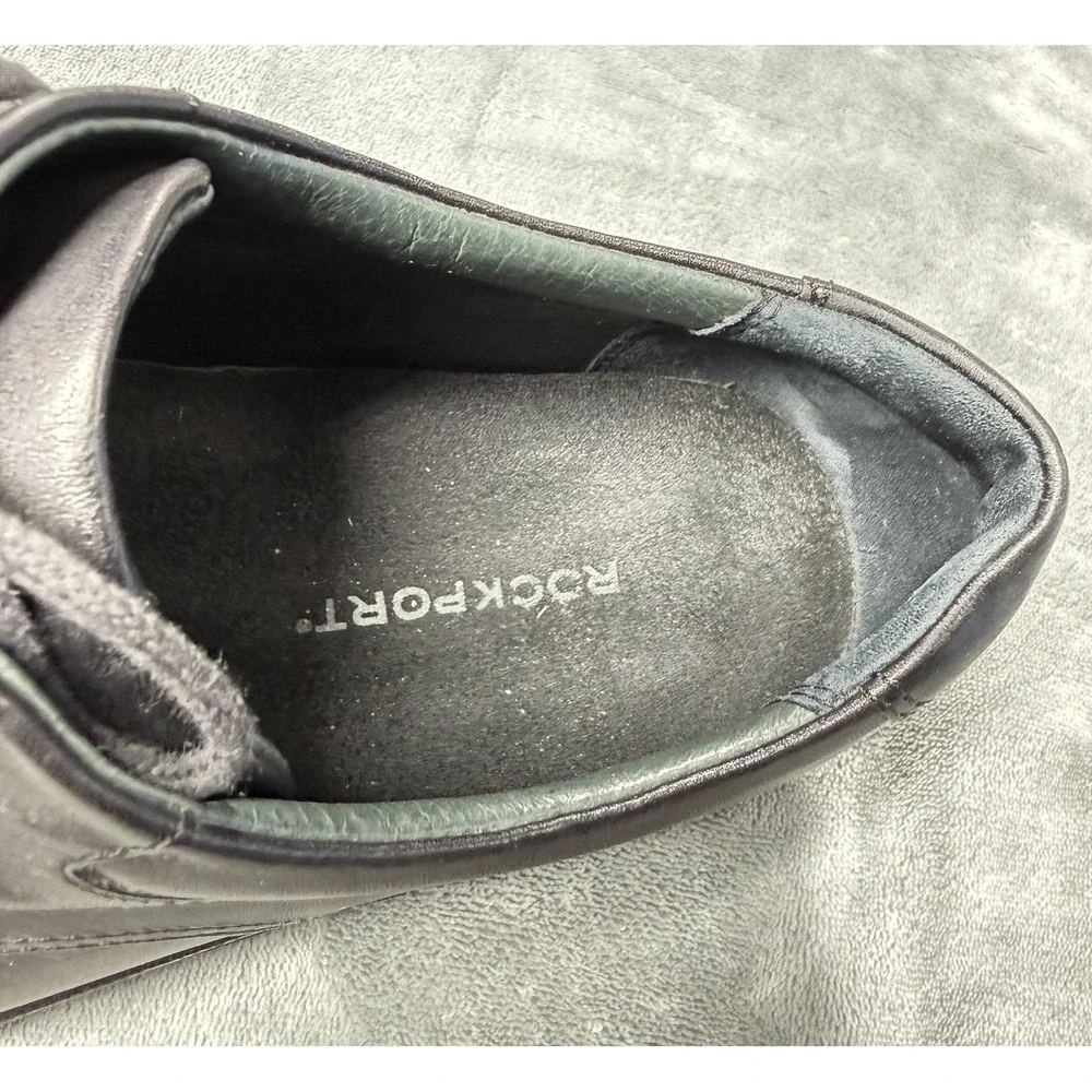 Rockport Shoes Mens Size 8.5 M Black Leather Derby Dress‎ Lace Up APM20311